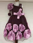 Supababy Girls Party Gown | WINE | LONG GOWN WITH SEPERATE SLEEVS