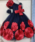 Supababy Girls Party Gown | BLUE | LONG GOWN WITH SEPERATE SLEEVS